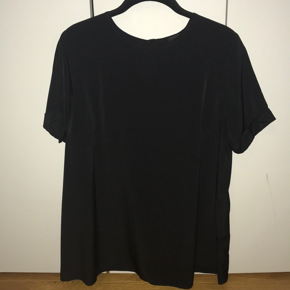 Black maternity silky s/s top